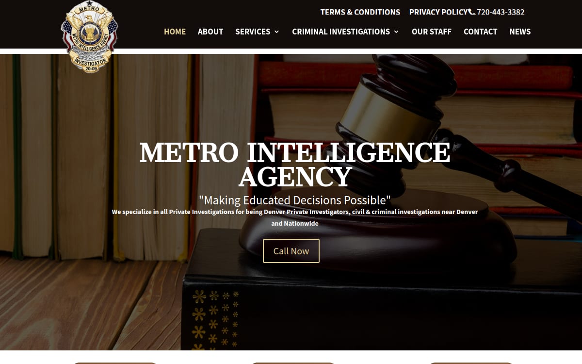Denver Private Investigator private investigator website homepage