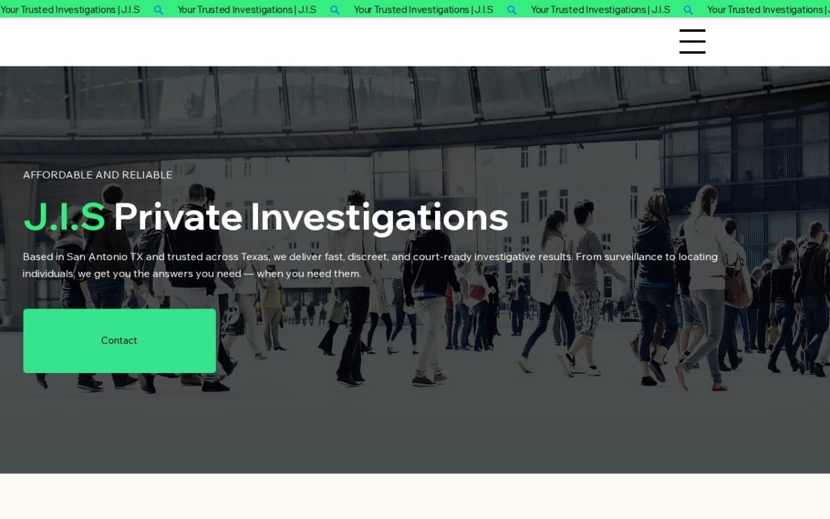 J.I.S Private Investigations private investigator website homepage