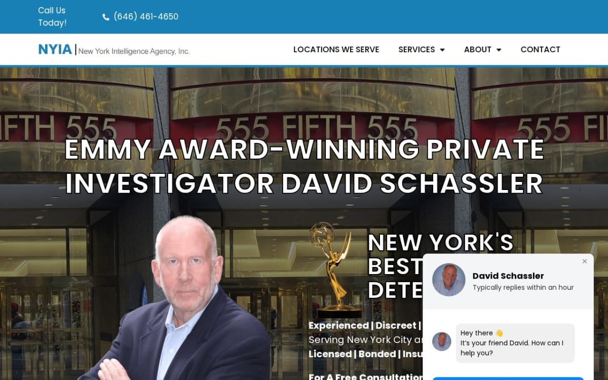 New York Intelligence Agency private investigator website homepage