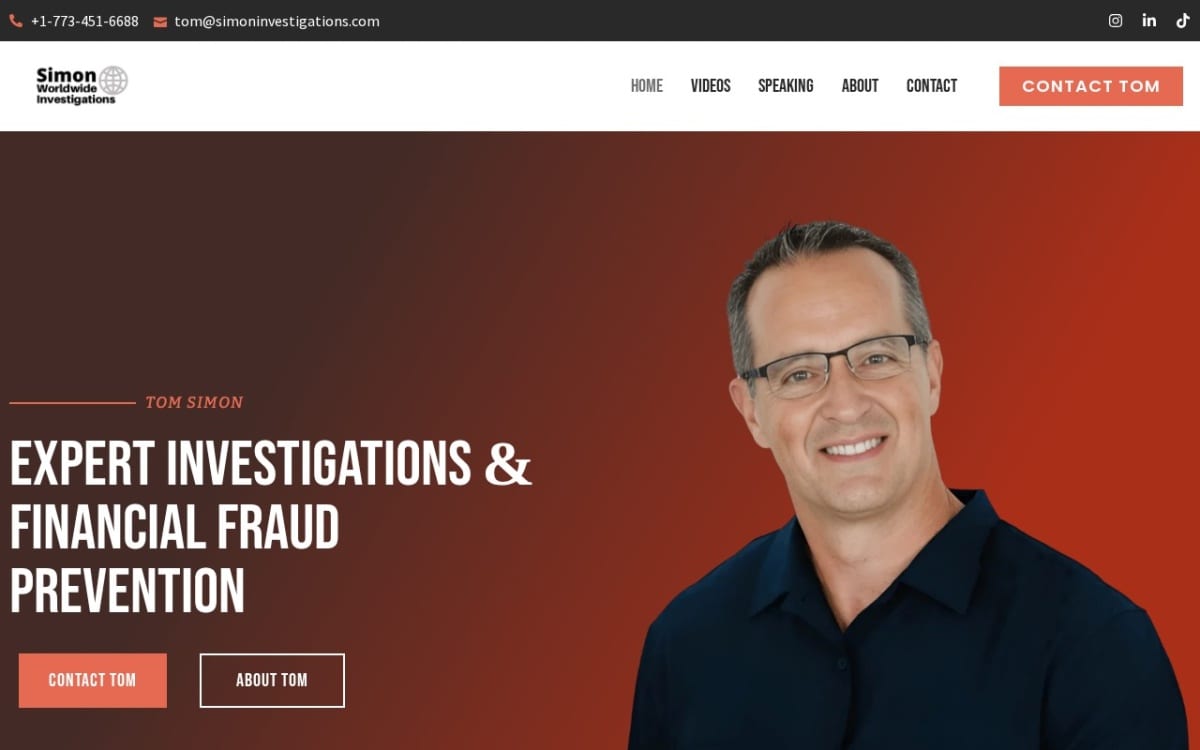 Simon Worldwide Investigations LLC private investigator website homepage