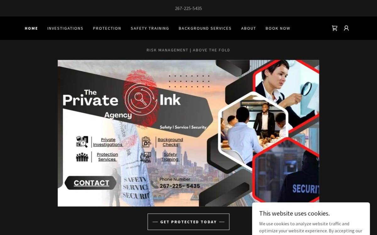 The Private Ink Agency private investigator website homepage