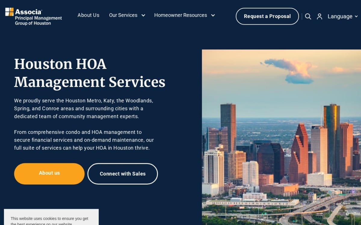 Principal Management Group of Houston property management company website homepage