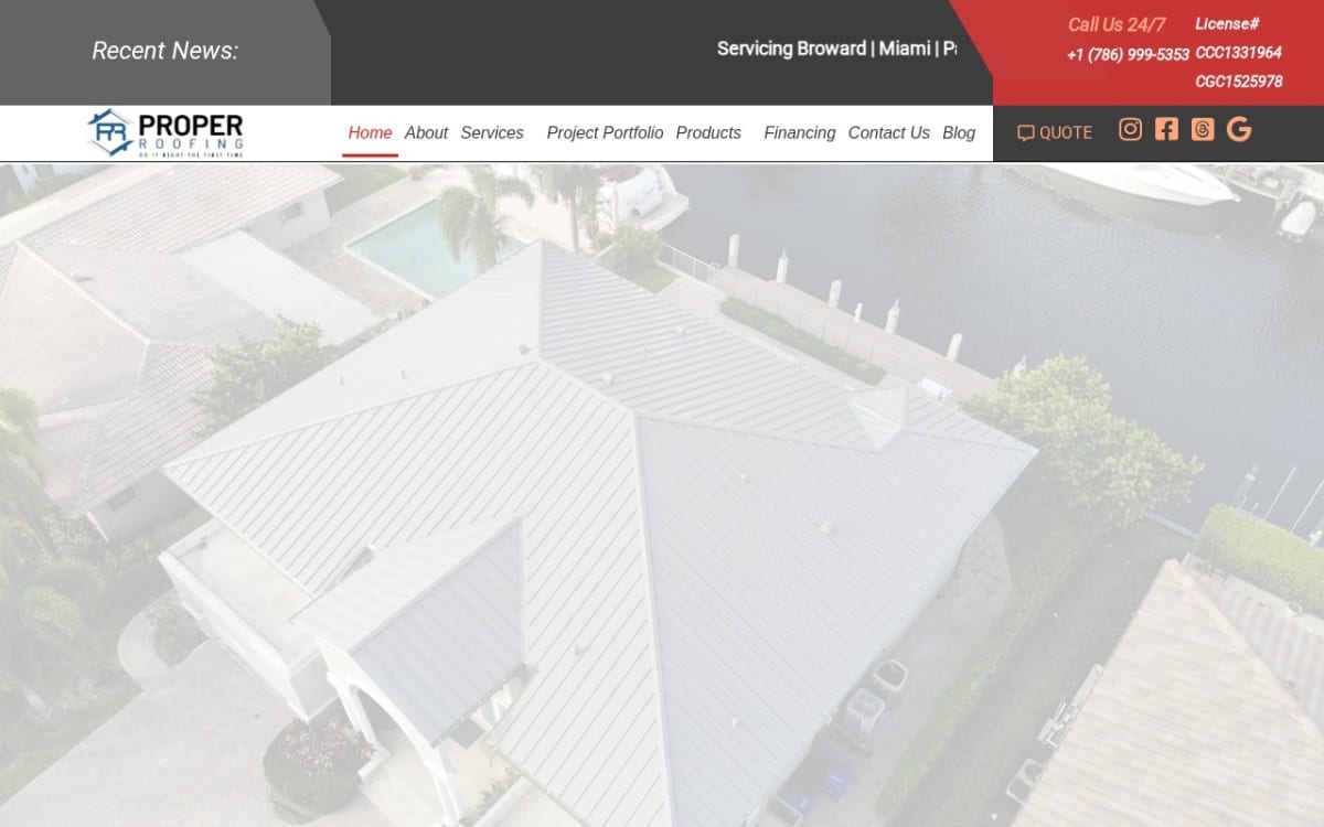 Proper Roofing Inc. - Top Rated Roofing, Windows And Remodeling. roofing website homepage