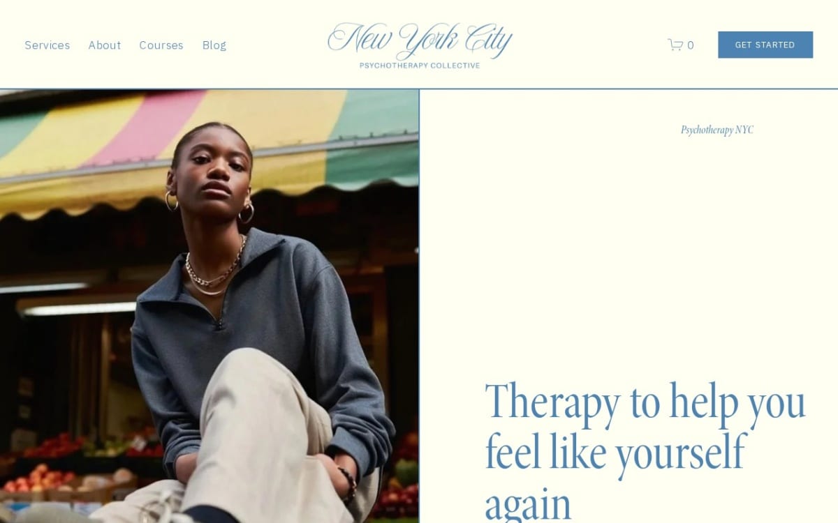 New York City Psychotherapy Collective therapist website homepage
