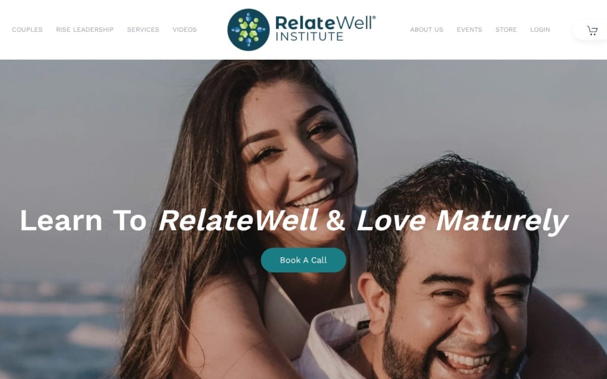 RelateWell Institute therapist website homepage